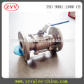 stainless steel 3PC flanged ball valve